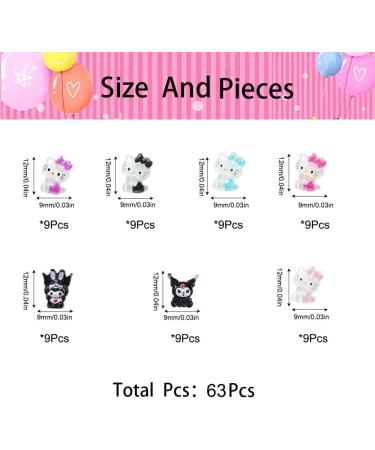 63 Hello Kitty Nail Parts Nail Parts Cute 3D Cartoon Callaway Unicorn Nail Art Supplies Resin Nail Paste Rainbow Horse Charm Cute DIY Nail Parts Nail Art Kit Animal Nails Rhinestone 63 Pcs Kitty Cat 7 Style - Buy Online on GoSupps.com
