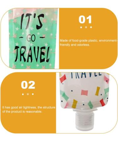 Lurrose 4-Pack Refillable Squeeze Pouch - Travel Size 100ml Cosmetic Containers for Shampoo & Shower Gel - Ideal for International Shipping - Buy Online on GoSupps.com