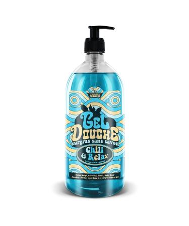 LES PETITS BAINS DE Provence Chill & Relax Superfatted Shower Gel Soap-Free Les Petits Bains de Provence 1L Jasmine and Orange Scent HAPPY Limited Series pH Neutral Enriched with Vegetable Glycerine