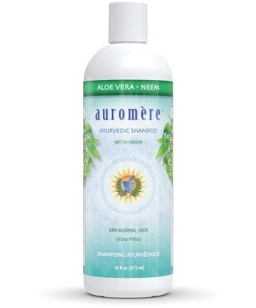 Auromere Ayurvedic Shampoo  Aloe Vera Neem - Vegan  Cruelty Free  Non-GMO  Natural  Gluten Free  Sulfate Free  Paraben Free for Dry to Normal Hair (16 fl oz)  1 Pack 16 Fl Oz (Pack of 1)