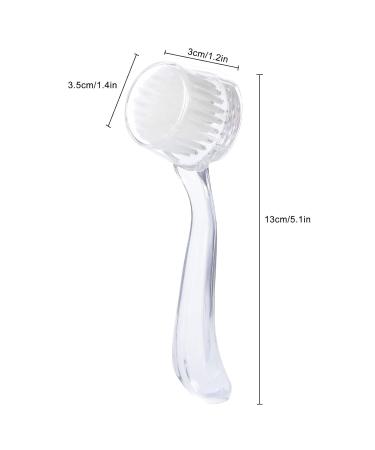 Raploy Soft Bristle Facial Cleansing Brush 3 Pack - Acrylic Handle for Exfoliating and Massage - Black Clear Purple (5.24x1.38) - Buy Online on GoSupps.com