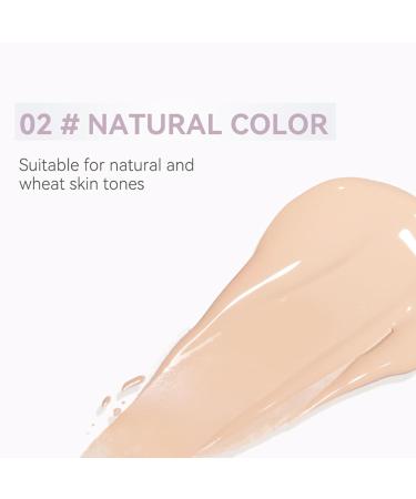 LXZJJM 3-in-1 Soft Skin Foundation for Mature Skin Portable Liquid Foundation with Concealer Brush Seamless Finish Ideal Foundation Makeup for Women (02#Natural 8 g) 8 g (Pack of 1) 02#natural - Buy Online on GoSupps.com