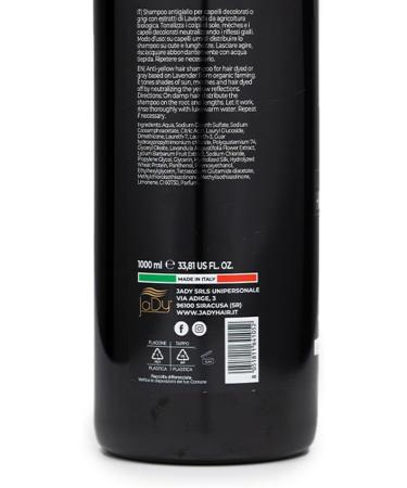 JADY Luxury antiyellow shampoo 1000 ml professional tonalizing agent for cold bleached and white hair gentle on the scalp - Buy Online on GoSupps.com