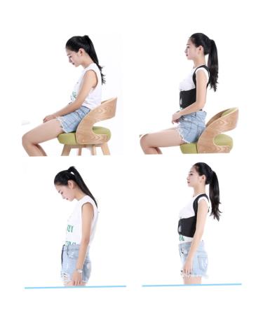Posture Corrector Brace - Adjustable Support Belt for Men Women & Children - Humpback & Hunchback Relief - Black - Buy Online on GoSupps.com