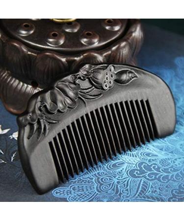 Jeenuuder Hair Comb High-Grade Engraved Combs Lotus Seed Wooden Comb Anti-Static - Buy Online on GoSupps.com