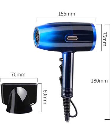 1800W Professional Hair Dryer Salon Hair Dryer Negative Ionic Blow Dryer 2 Speed 3 Heat Setting Cool Shot Button AC Motor Overheating Protection Lightweight Fast Dry with Concentrator Small - Buy Online on GoSupps.com