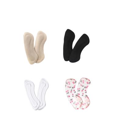 4 Pairs Heel Grips Banya Cap Footwear Clip Shoe Inserts High Heel Insoles Gel Heel Liner Half Insoles Half Shoe Pads