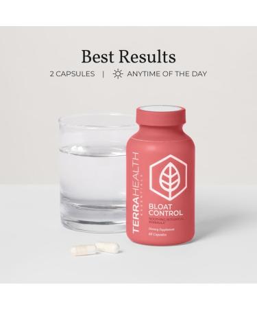 Terra Health Essentials Bloat Control | Fast-Acting No Bloat Relief w/Digestive Enzymes Probiotic Strains for Targeted Anti Bloat Support - Lactase Lipase Protease & Amylase for Digestive Health - Buy Online on GoSupps.com