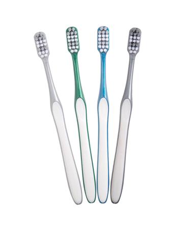 Homsfou 4 tooth hygiene Mundhygiene Men Care toothbrush for adult hand toothbrush adult toothbrush cleaning brushes made of plastic light brushes manual travel pp