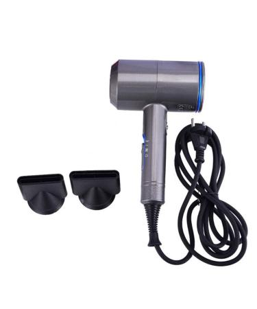 2000W Pro Hair Dryer with 2 Nozzle Ionic Powerful Professional Salon Blow Dryer AC Motor Fast Drying Hairdryer with 2 Heat Speed Cool Air for Hairstylist Dresser Home Men and Women Gray+red small gift Gray+blue