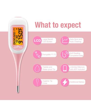 EasyHome Smart Basal Thermometer with Large Backlit Screen | FSA Eligible | Period Tracker with Premom App | Accurate Fertility Prediction #EBT-300 - Buy Online on GoSupps.com