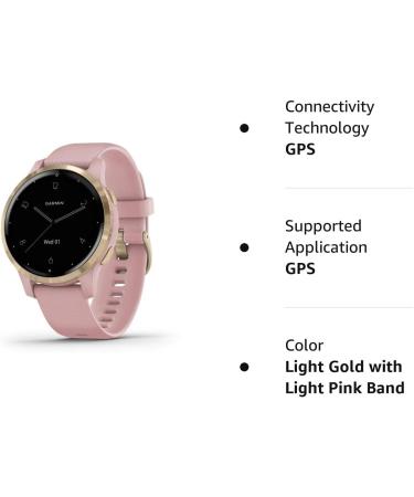 Garmin V voactive 4S Renewed Smartwatch | GPS, Music, Body Energy Monitoring | Light Gold/Light Pink Band - 40mm - Buy Online on GoSupps.com