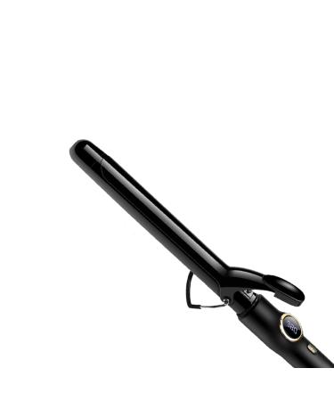 Long Barrel Curling Iron Ceramic Tourmaline Curl Wand Barrel up to 980 F with 5 Heat Setting Digital temperature control for use on short medium and long hair nomal Black