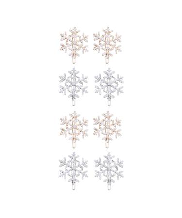 Frcolor 8pcs Christmas Snowflake Hair Clips | Stylish Hair Jewelry & Headgear for Women | Perfect Holiday Gift - Buy Online on GoSupps.com