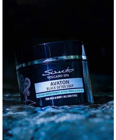  Santo Volcano Santo Volcano Avaton Black Detox Soap 100ml - Buy Online on GoSupps.com