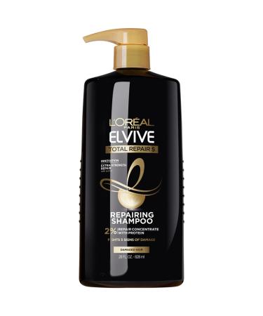 L'Oreal Elvive Total Repair 5 Repairing Shampoo for Damaged Hair with Protein and Ceramide - 28 Fl Oz