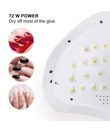 Buy UV-LED Nail Lamp 72W - Fast Drying Nail Polish Dryer for Home & Studio Use | Intelligent Manicure Tool (EU Shipping) - Buy Online on GoSupps.com