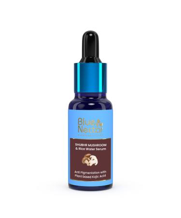 Blue Nectar Plant Based Almond Serum for Even Skin Tone | Face Serum for Women & Men with Rice Water & Mushroom | All Skin Types (13 Herbs 1Fl Oz)