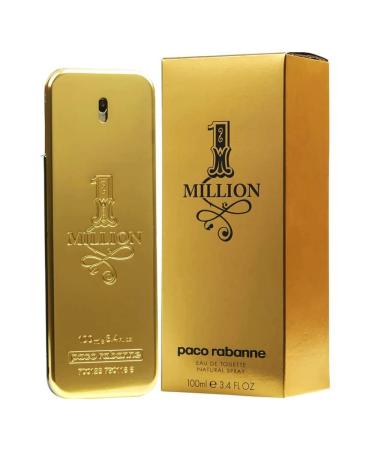 Paco Rabanne 1 Million for Men Eau de Toilette Spray 3.4 Fl Oz Plain Box