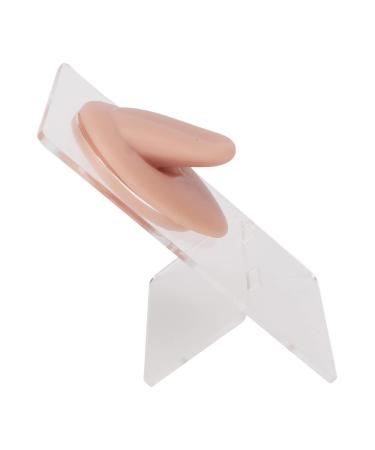 Soft silicone tongue model for lessons flexible fake tongue piercing ad model reusable design acrylic holder diverse possible uses medium skin color
