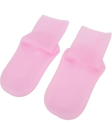 Silicone Foot Socks 1 Pair Pink Silicone Moisturizing Socks Non-Slip Reusable Soft for Rough Skin (L Size) - Buy Online on GoSupps.com