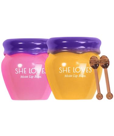 Bee Balm Lip Balm Honey Pot  Honey & Sakura Lip Balm Propolis Lip Mask Moisturizing Prevention Dry and Cracked Lip Scrubs Exfoliator  Lip Sleep Mask Reduces Lip Lines