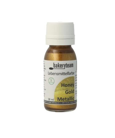 BakeryTeam Vegan Metallic Food Coloring | Honey Gold 18ml - Elegant Shine for Baking - Buy Online on GoSupps.com