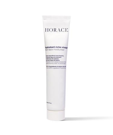 HORACE Rich Face Moisturiser for Men - Hydrating Cream with Organic Prickly Pear Oil and Shea Butter - Moisturising Skincare for All Skin Types - Unscented 75 ml