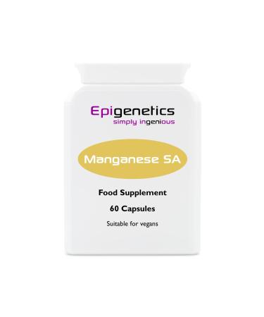 Manganese SA | 5mg Manganese Citrate + Natural Succinic Acid Antioxidant | 60 Vegan Friendly Capsules UK Made | 1 Capsule Daily (2 Month Supply)