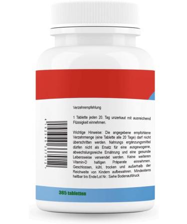Future's Nutrition 20000 I.E Vitamin D3 K2 - Vegan High Bioavailability 365 Tablets for Optimal Purity & Health - Only 1 Tablet Every 20 Days - Buy Online on GoSupps.com
