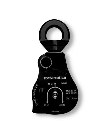 Rock Exotica Omni-Block 2.6" Swivel Pulley Black