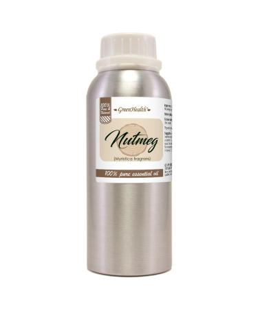 Nutmeg Essential Oil 8 fl oz (237 ml) Aluminum Bottle w/Plug Cap 100% Pure Essential Oil GreenHealth