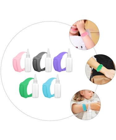 Healifty 5 Sets Silicone Hand Wash Wristband with Squeeze Bottles - Portable & Refillable for Outdoor Winter Travel - Buy Online on GoSupps.com