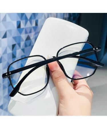 Shop Ltsrll Oversized Square Reading Glasses for Men & Women - Blue Light Blocking TR90 Glare Protection +150 Black - Buy Online on GoSupps.com