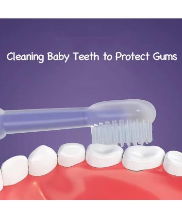 PandaEar 3 Pack Silicone Baby Toothbrush Set - 0 to 18 Months | Baby Tongue Cleaner, U-Shaped ToothScrubber, First Teething Brush | Infant Oral Care Kit - Buy Online on GoSupps.com