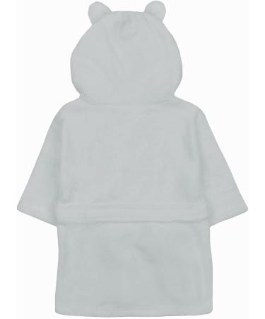 Personalised Baby Kids Matching Dressing Gown Set - Grey | Soft Plush Fleece Robe with Embroidery | 3-4 Years - Buy Online on GoSupps.com