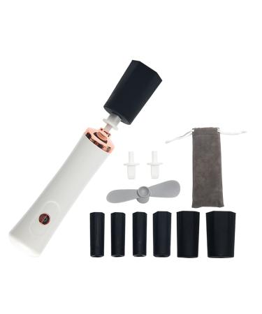 CALIDAKA Electric Beauty Eyelash Shaker, Portable Waterproof Automatic Eyelash Glue Decanter, Liquid Mixer Nail Gel Polish Shaking Machine, for Eyelash Extension Glue Nails Polish White