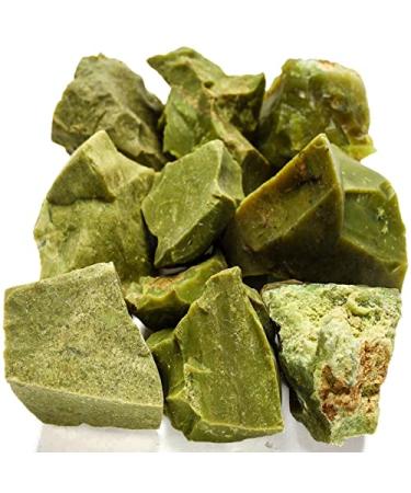 KALIFANO Rough Green Opal 10 Stone Bulk Bundle with Healing & Calming Effects - AAA Grade High Energy Raw Opalo Verde - Reiki Crystal Used for Rock Tumbling and Lapidary (Family Owned and Operated)