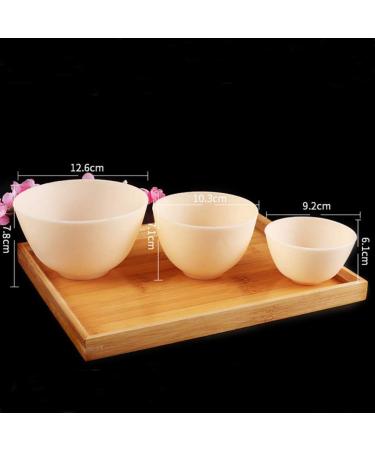 EXCEART Large Mixing Bowl Set - 3 Pcs Facial Mask Bowls for DIY Beauty Care - Ideal for Eye Masks - Yellow Color - Buy Online on GoSupps.com