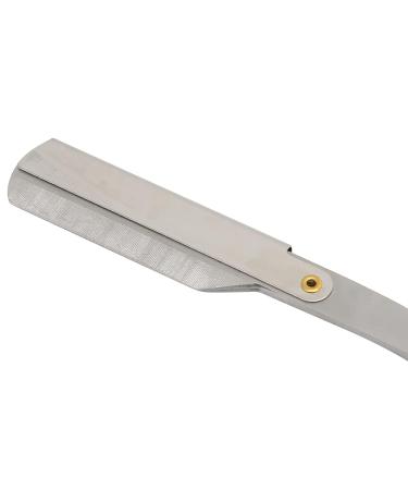 Premium Straight Edge Stainless Steel Razor for Men - Rust & Corrosion Resistant Manual Shaving for Beards & Eyebrows - Perfect for Home & Salons - Buy Online on GoSupps.com