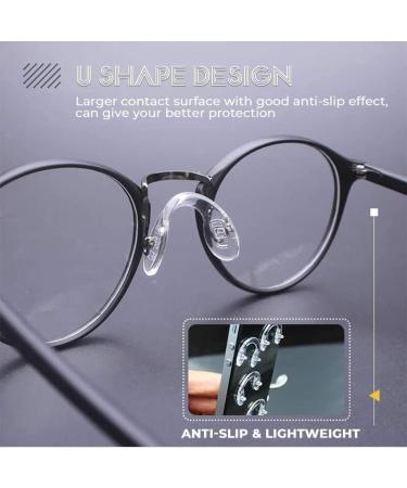 10 Silicone Nose Pads for Glasses - Non-Slip Transparent Self-Adhesive Replacement | U-Shape Nose Pads - Buy Online on GoSupps.com