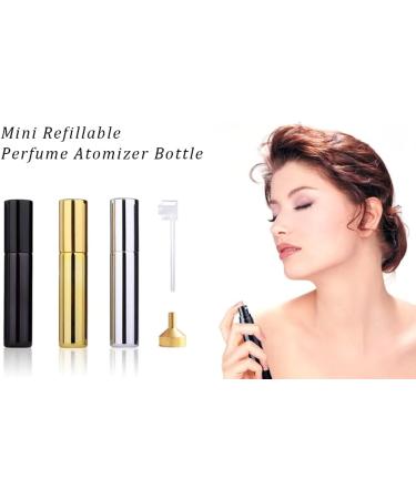 10ML Portable UV Glass Refillable Perfume Bottle With Aluminium Atomizer Spray Empty Containers (GOLD) - Buy Online on GoSupps.com