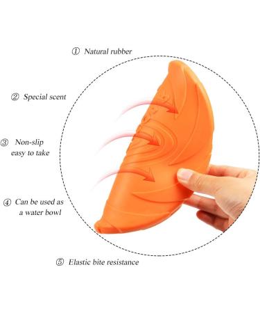 Andiker Dog Flying Disc Toy - Durable Rubber Pet Chew Toy for Outdoor Fun | Large Orange - Buy Online on GoSupps.com