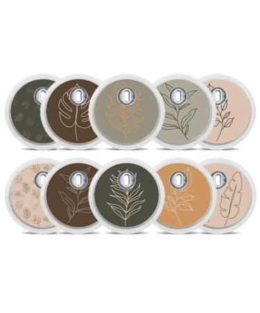 FreeStyle Libre 3 Sensor Sticker - Set of 10 "Leaves" - Stickers for sensors | Diasticker