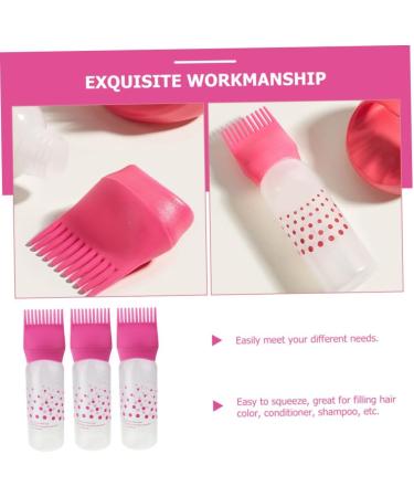 SOLUSTRE 3 pi ces Flacon Applicateur Peigne Racines pour Coloration Cheveux Rose avec chelle Gradu e Bouteille Presse Facile pour Soins Cheveux Secs Ab m s et Teinture Maison - Buy Online on GoSupps.com