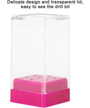 Manicure Tool Organizer Displayer Stand with 7 Slots for Nail Drill Bit Collection (Rose Red) - Buy Online on GoSupps.com