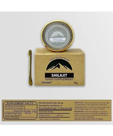 Organic HACCP Certified Pure Himalayan Shilajit++ 10g Gold Grade Resin | Energy & Immune Support with Fulvic Acid & Minerals - Buy Online on GoSupps.com