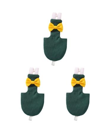 PopetPop clothing 3 pieces blackish parrot-mini diaper adjustable lay suit with diaper insert Flying bird washing sittich Canary bird accessories loop pet green xsx3pcs dark greenx3st