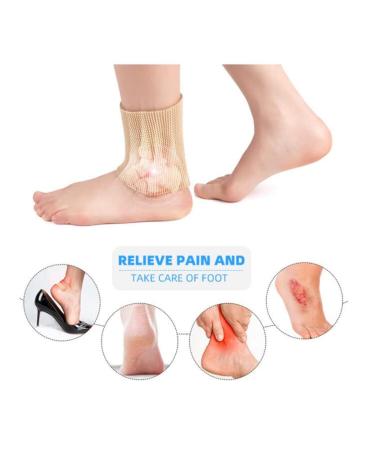 seaNpem Ice Skating Ankle Gel Protection Tubing - Compression Sleeve for Figure Skating & Roller Riding - Ankle Protector Brace - Free Cutting Foot Support Socks - Skin Color - 1 Pc (5 x 3.2 inch) - Buy Online on GoSupps.com