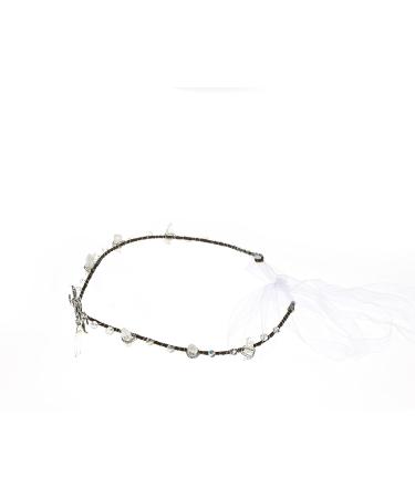 Vividsun Raw Crystal Tiara Crown - Woodland Moon Elf Fairy Rhinestone Hair Garland for Halloween & Wiccan Goddess Cosplay - Buy Online on GoSupps.com